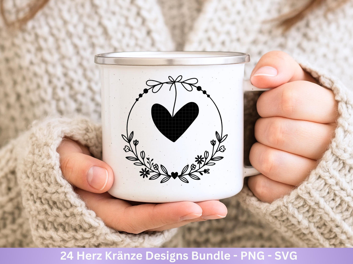 Plotterdatei Blumenkranz - Kränze SVG Bundle - Herz Svg - Plotterdatei Herzen - Herz Svg Datei - Laserdatei Kranz - Hochzeit Svg - Liebe Svg