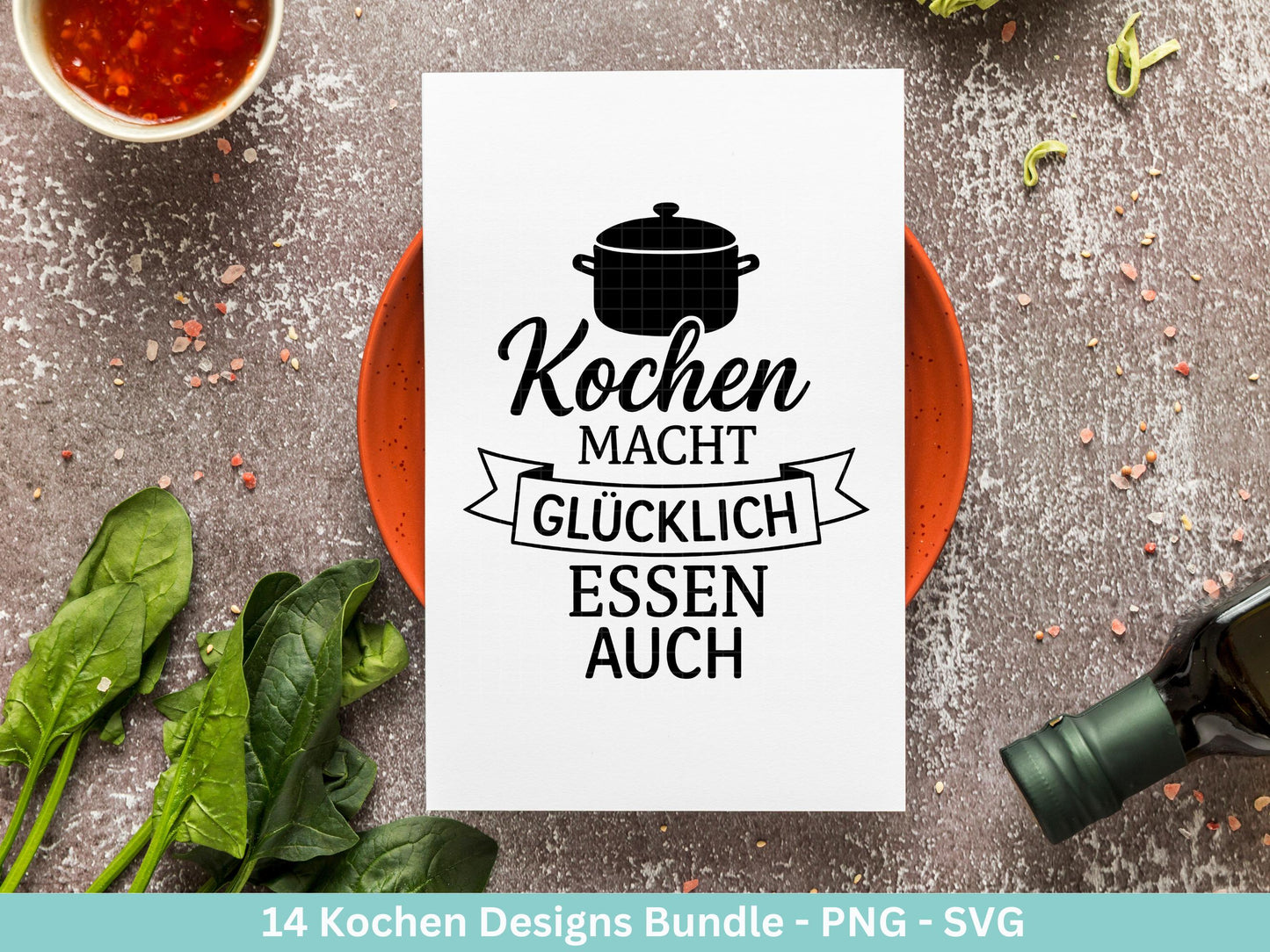 Plotterdatei Kochen SVG – Deutsche Küchensprüche – Küche Laserdatei – Chefkoch SVG – Geschenkidee Holzbrett – Weihnachten Deko – Cricut Svg
