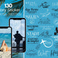 130 Instagram Story Sticker Reisen – Urlaub & Travel PNGs – Sommer, Strand, Pool – Insta Content Bundle für Daily Stories Creator - Travel
