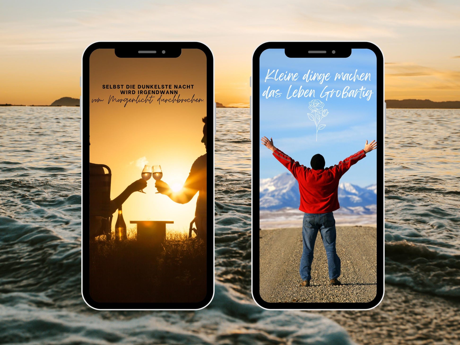 120 Instagram Story Sticker Tagessprüche – Schönen Tag, Abend & Wochenende – PNGs für Insta Stories – Positive Sprüche Basic Deutsch Insta
