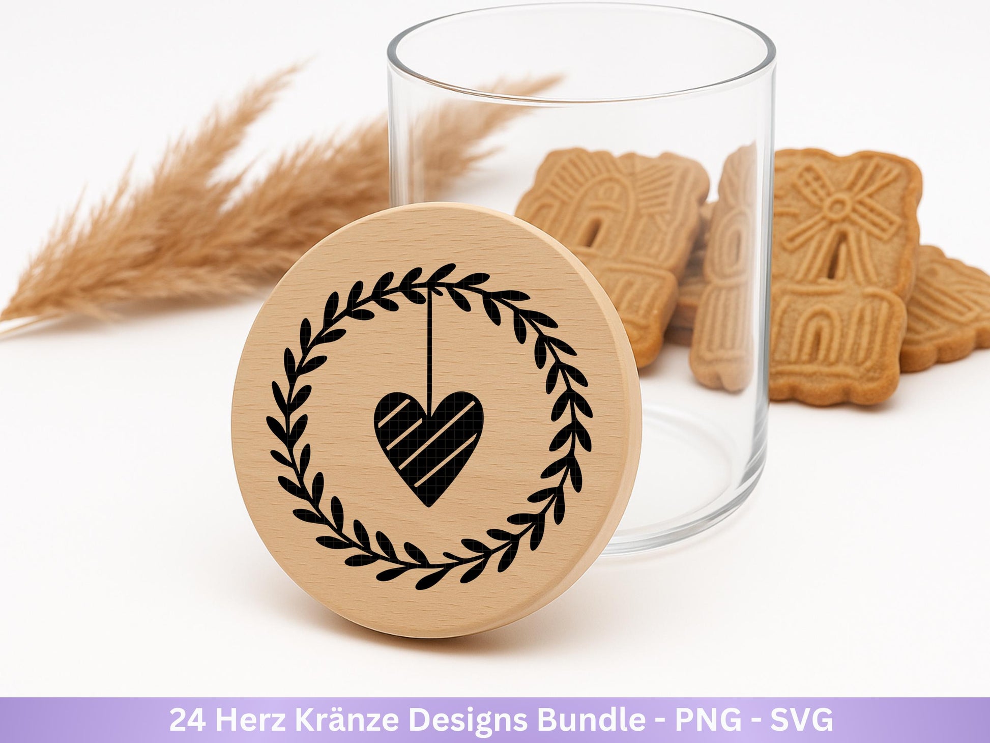 Plotterdatei Blumenkranz - Kränze SVG Bundle - Herz Svg - Plotterdatei Herzen - Herz Svg Datei - Laserdatei Kranz - Hochzeit Svg - Liebe Svg
