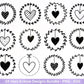 Plotterdatei Blumenkranz - Kränze SVG Bundle - Herz Svg - Plotterdatei Herzen - Herz Svg Datei - Laserdatei Kranz - Hochzeit Svg - Liebe Svg