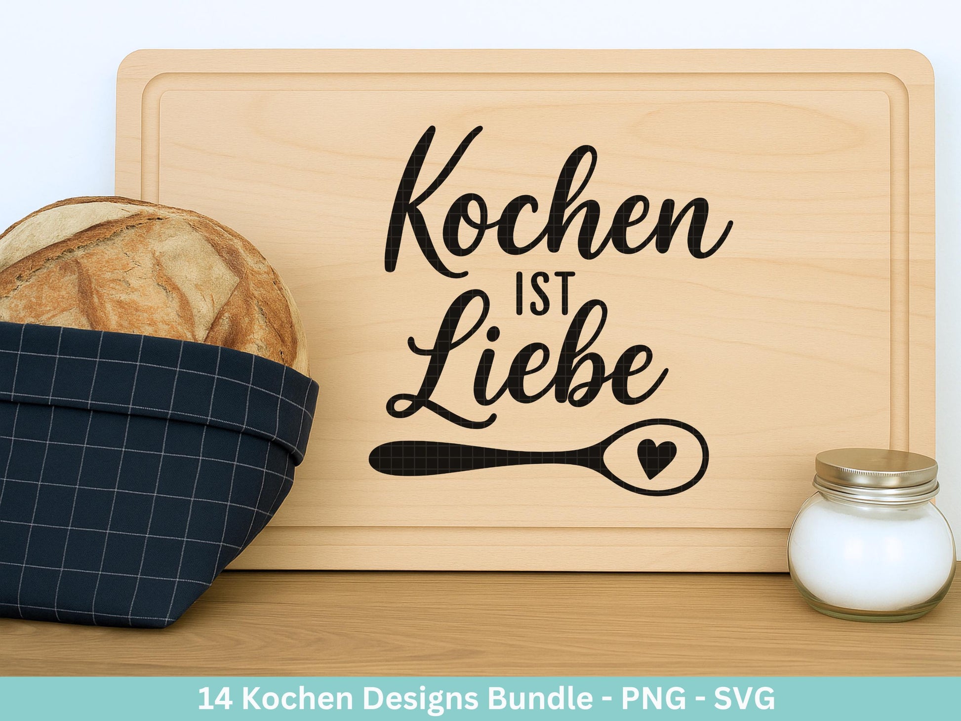 Plotterdatei Kochen SVG – Deutsche Küchensprüche – Küche Laserdatei – Chefkoch SVG – Geschenkidee Holzbrett – Weihnachten Deko – Cricut Svg