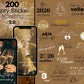 200 Instagram Story Sticker Silvester 2026 – Neujahr, Feuerwerk, Party & Abend – PNG Sprüche für Insta Stories – Digitales Silvester Set