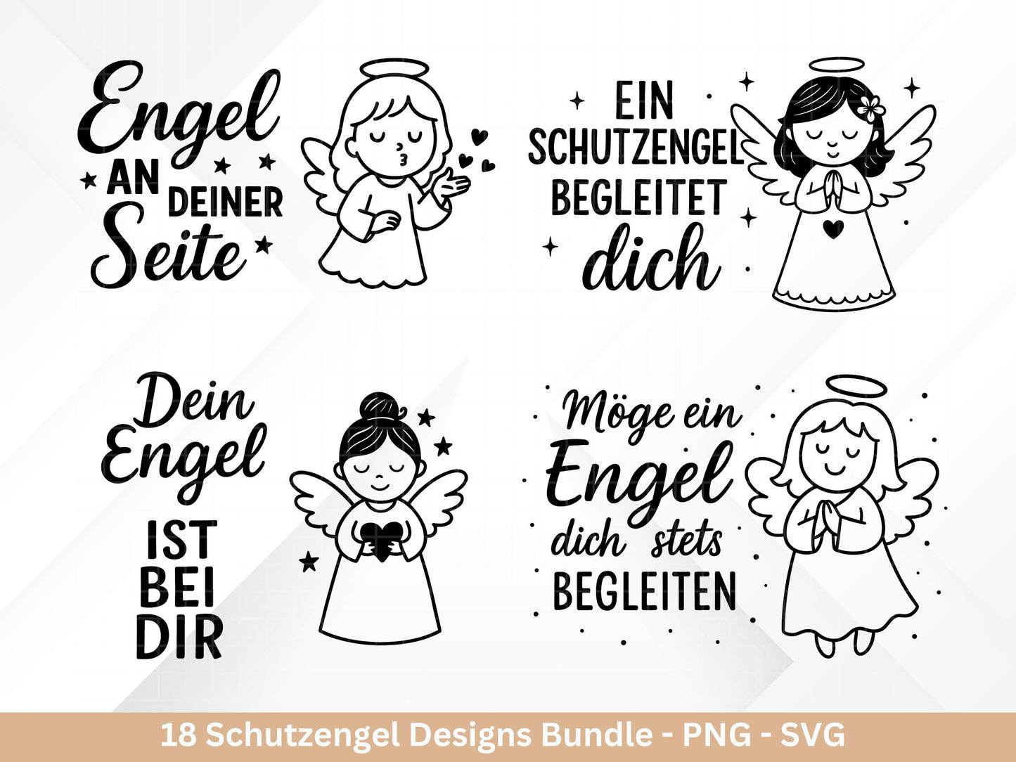 Plotterdatei Schutzengel - Engel svg - Deutsche Sprüche - Laserdatei Schutzengel - Schutzengel Sprüche - Schutzengel svg - Cricut Svg Datei