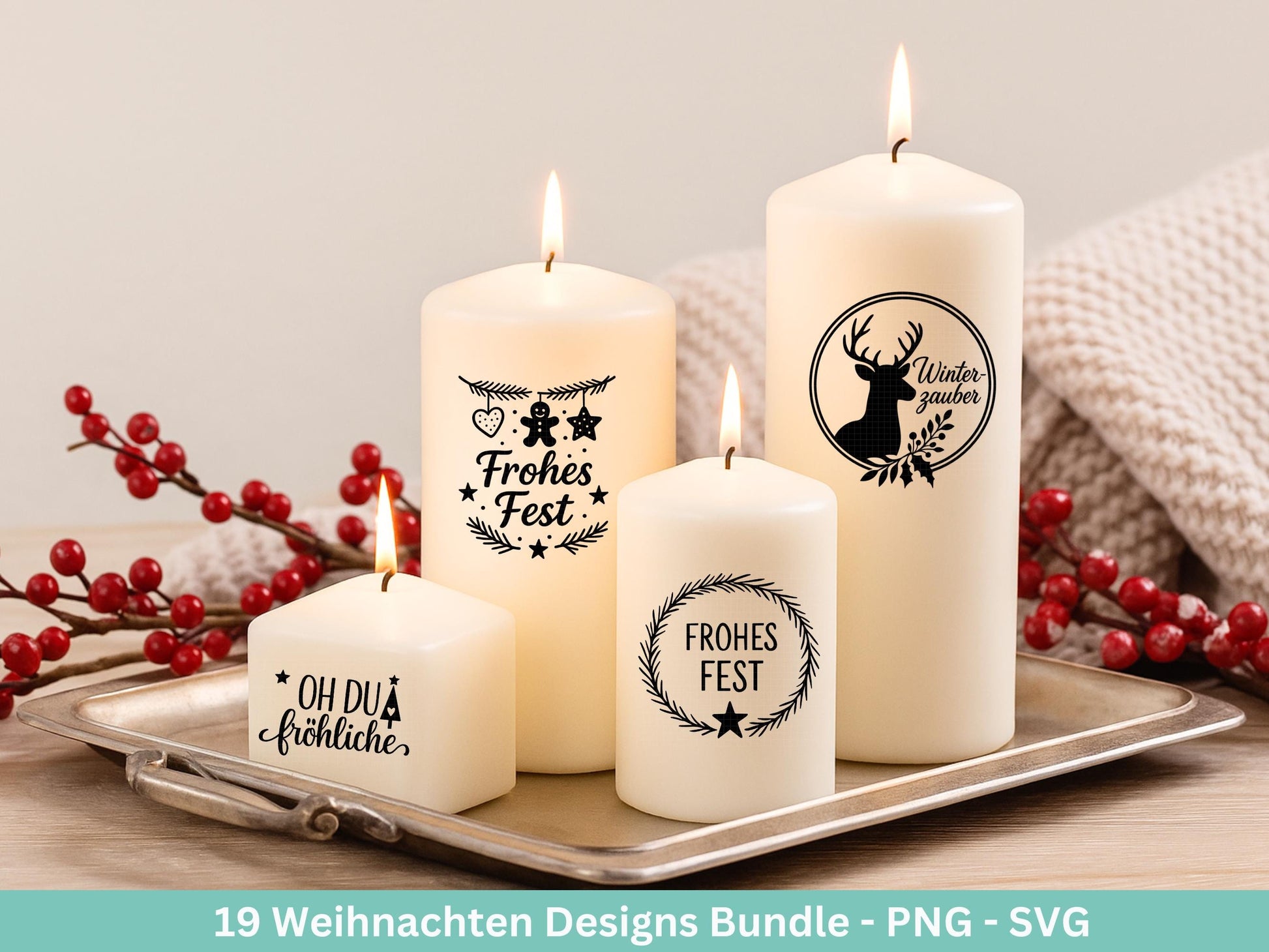 Plotterdatei Weihnachten – Deutsche Sprüche Schriftzüge – Winter Svg – Weihnachtshäuser Svg – Cricut Silhouette - Geschenk Weihnachten Deko