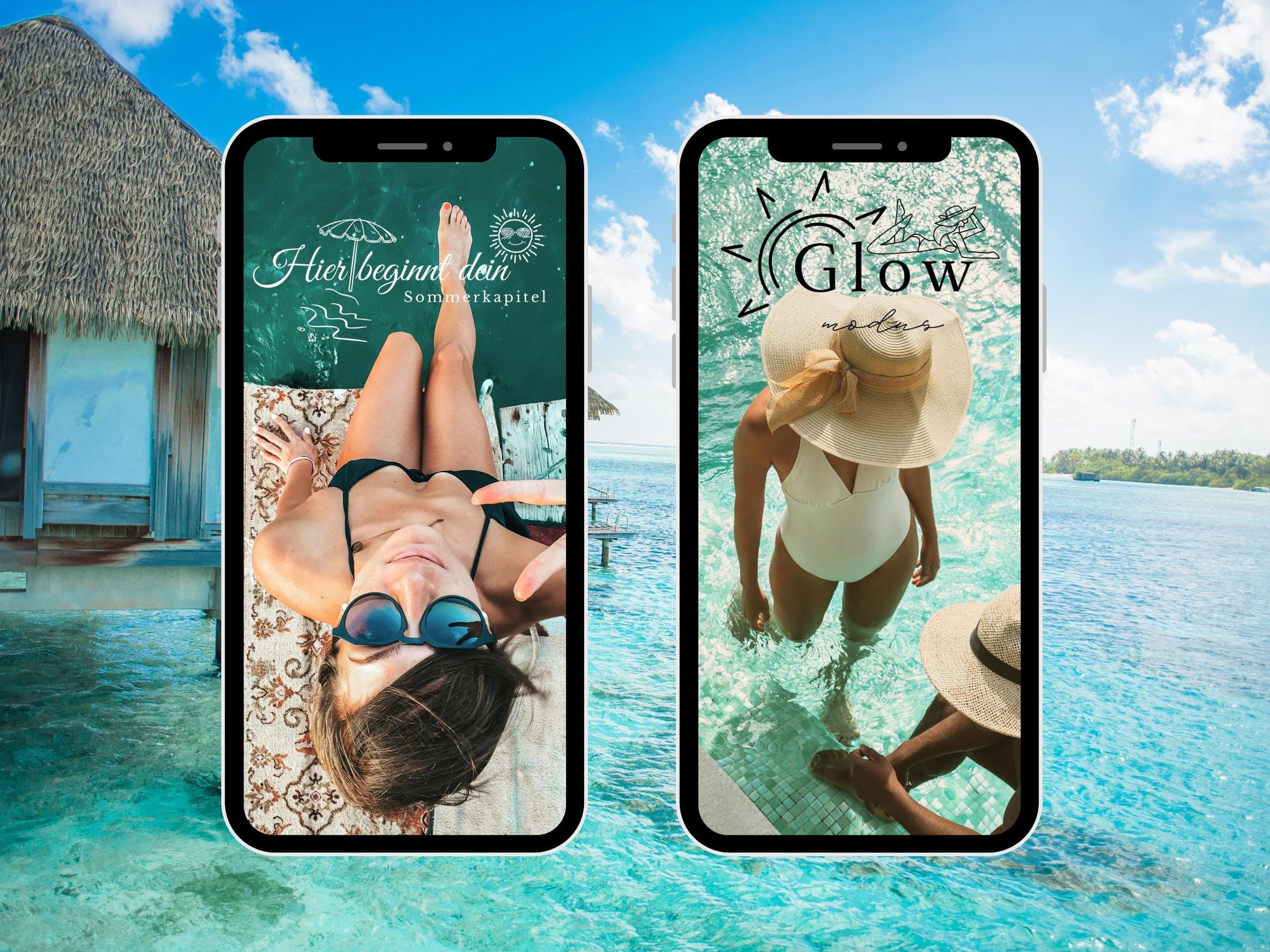 140 Instagram Story Sticker Sommer – Urlaubssticker für Insta Stories – Strand – Pool - Strand Sprüche – Sommer Content Creator Bundle Daily