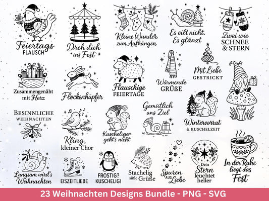 Plotterdatei Weihnachten SVG – Deutsche Schriftzüge & Sprüche – Winter Deko Datei – Laserdatei Weihnachten – Cricut Home SVG Datei Geschenk