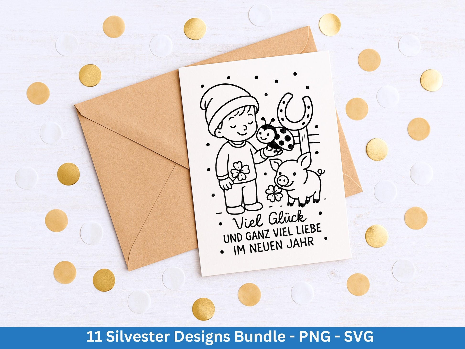Silvester Plotterdatei - Deutsche Sprüche Svg - Weihnachten Svg - Frohes Neues Jahr 2026 - Silvester Laserdatei - Glücksschwein svg - Glück