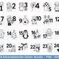 Plotterdatei Adventskalenderzahlen Svg - Adventskalender Svg - Plotterdatei Adventskalender - Plotterdatei Weihnachten - Weihnachtskalender
