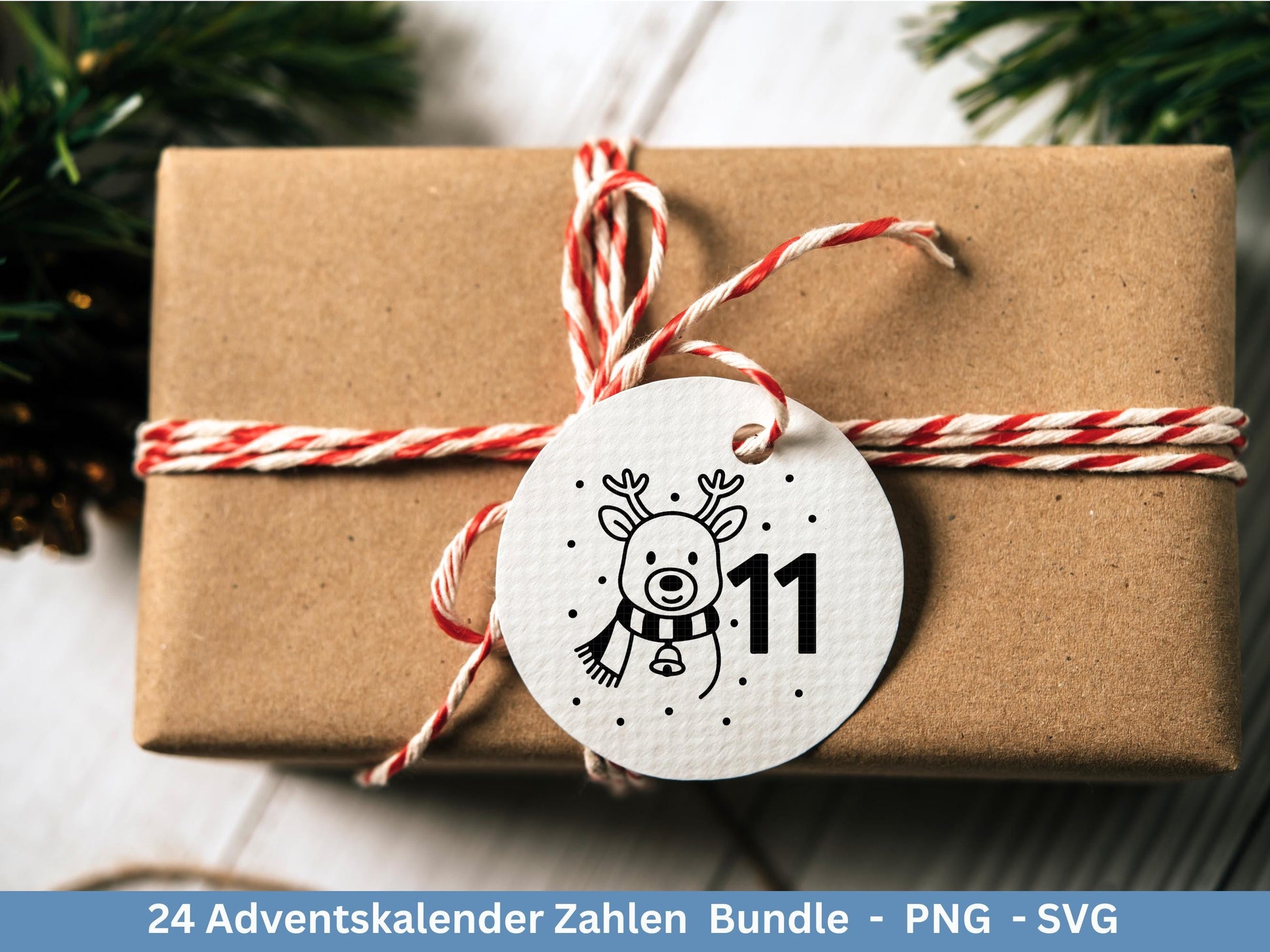 Plotterdatei Adventskalenderzahlen Svg - Adventskalender Svg - Plotterdatei Adventskalender - Plotterdatei Weihnachten - Weihnachtskalender