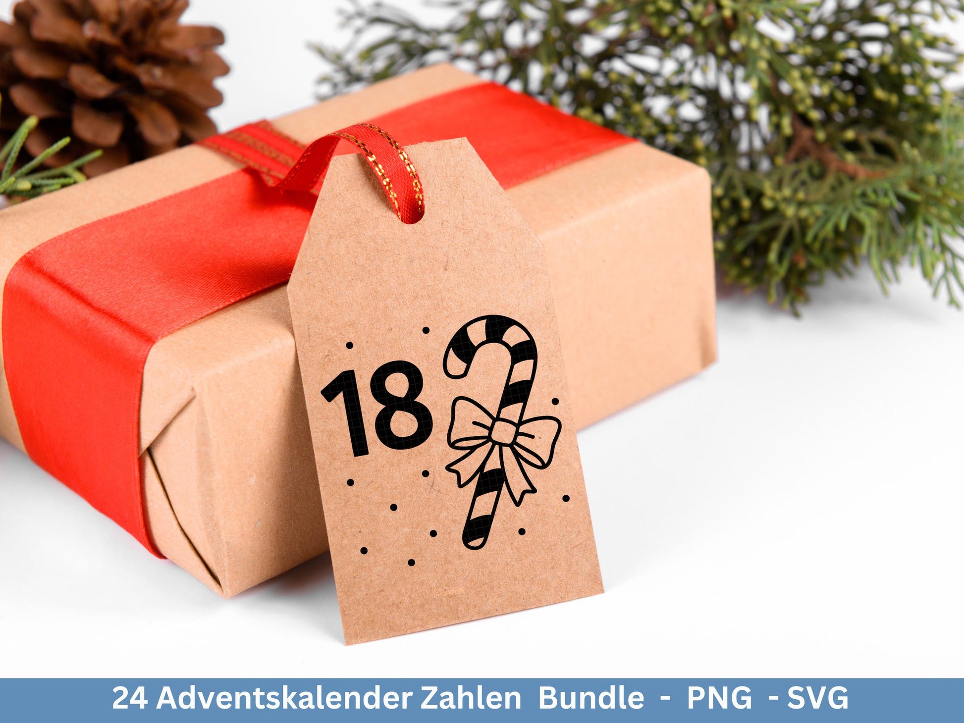 Plotterdatei Adventskalenderzahlen Svg - Adventskalender Svg - Plotterdatei Adventskalender - Plotterdatei Weihnachten - Weihnachtskalender