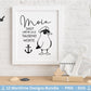 Plotterdatei Maritim - Moin Svg - Maritim Svg - Maritim Clipart - Leuchtturm Svg - Möwen Svg - Wilkommen im Norden svg - Laserdatei Home