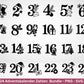 Plotterdatei Adventskalenderzahlen Svg - Adventskalender Svg - Plotterdatei Adventskalender - Plotterdatei Weihnachten - Weihnachtskalender