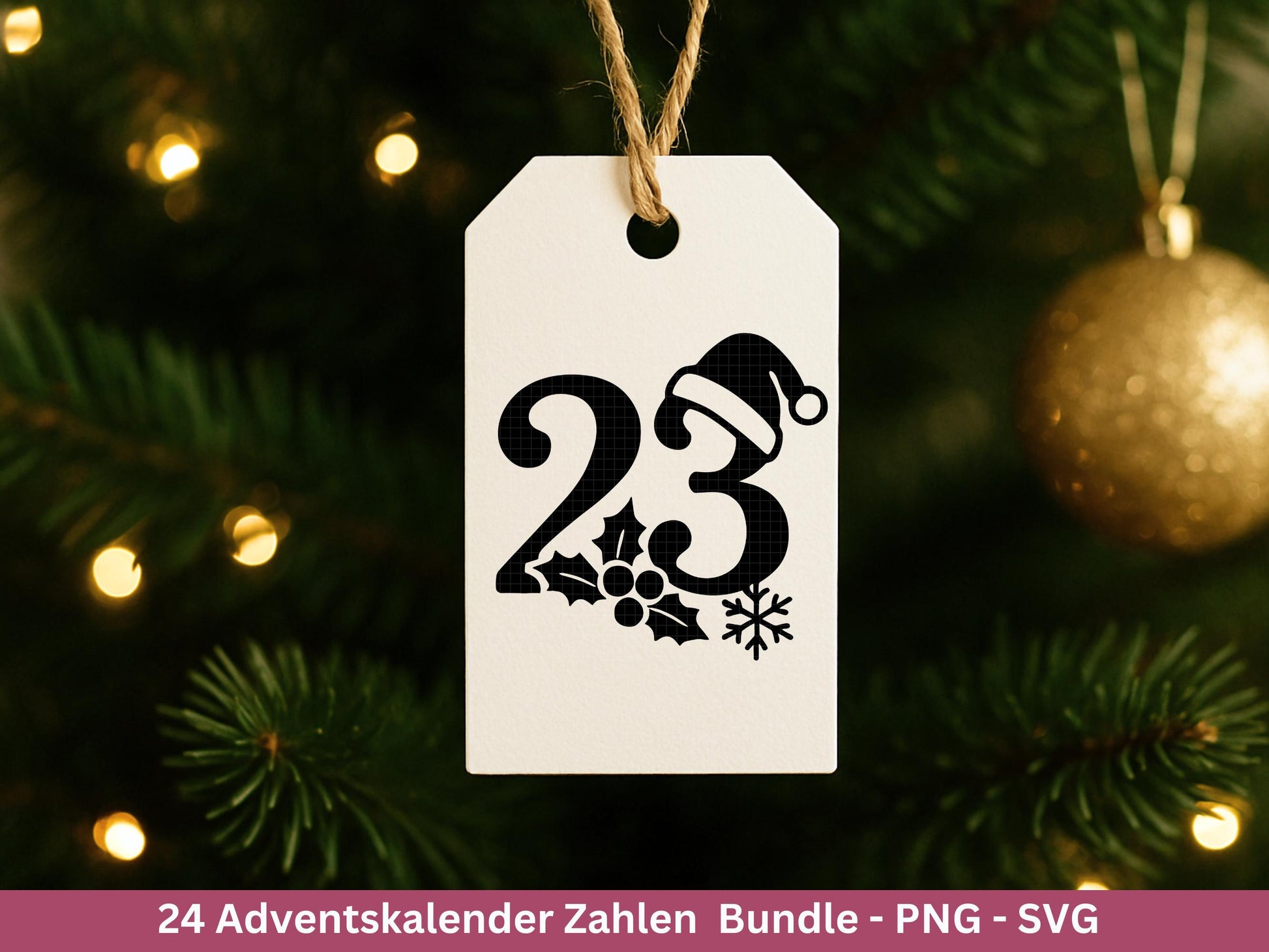 Plotterdatei Adventskalenderzahlen Svg - Adventskalender Svg - Plotterdatei Adventskalender - Plotterdatei Weihnachten - Weihnachtskalender