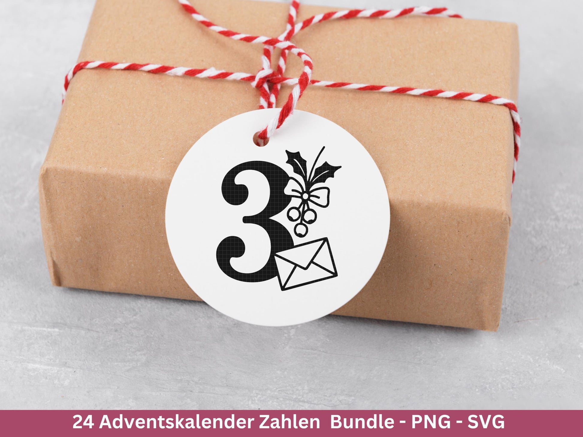 Plotterdatei Adventskalenderzahlen Svg - Adventskalender Svg - Plotterdatei Adventskalender - Plotterdatei Weihnachten - Weihnachtskalender