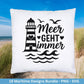 Plotterdatei Maritim - Moin Svg - Maritim Svg - Leuchtturm Svg - Möwen Svg - Nordsee & Ostsee - Laserdatei Möwe - Deutsche Sprüche Svg Datei