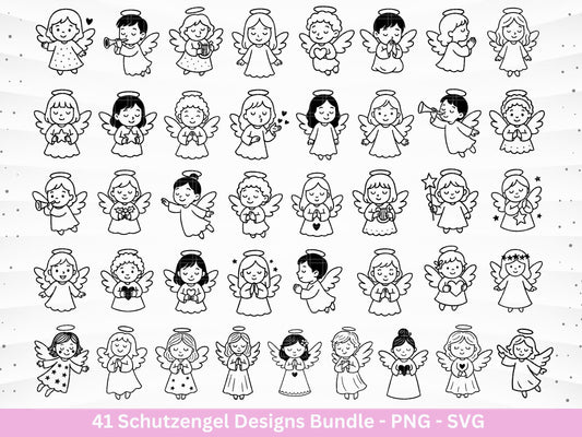 Plotterdatei Schutzengel - Engel Svg - Laser Cut Engel - Laserdatei Schutzengel Svg - Engel Schablonen Svg - Cricut Svg - Weihnachten Svg