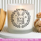Plotterdatei Tiere - Kränze SVG Bundle - Lorbeerkranz Monogramm - Blumenkranz Svg - Weihnachten Svg - Fuchs Svg - Lasercut Cricut Svg Datei