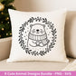 Plotterdatei Tiere - Kränze SVG Bundle - Lorbeerkranz Monogramm - Blumenkranz Svg - Weihnachten Svg - Fuchs Svg - Lasercut Cricut Svg Datei