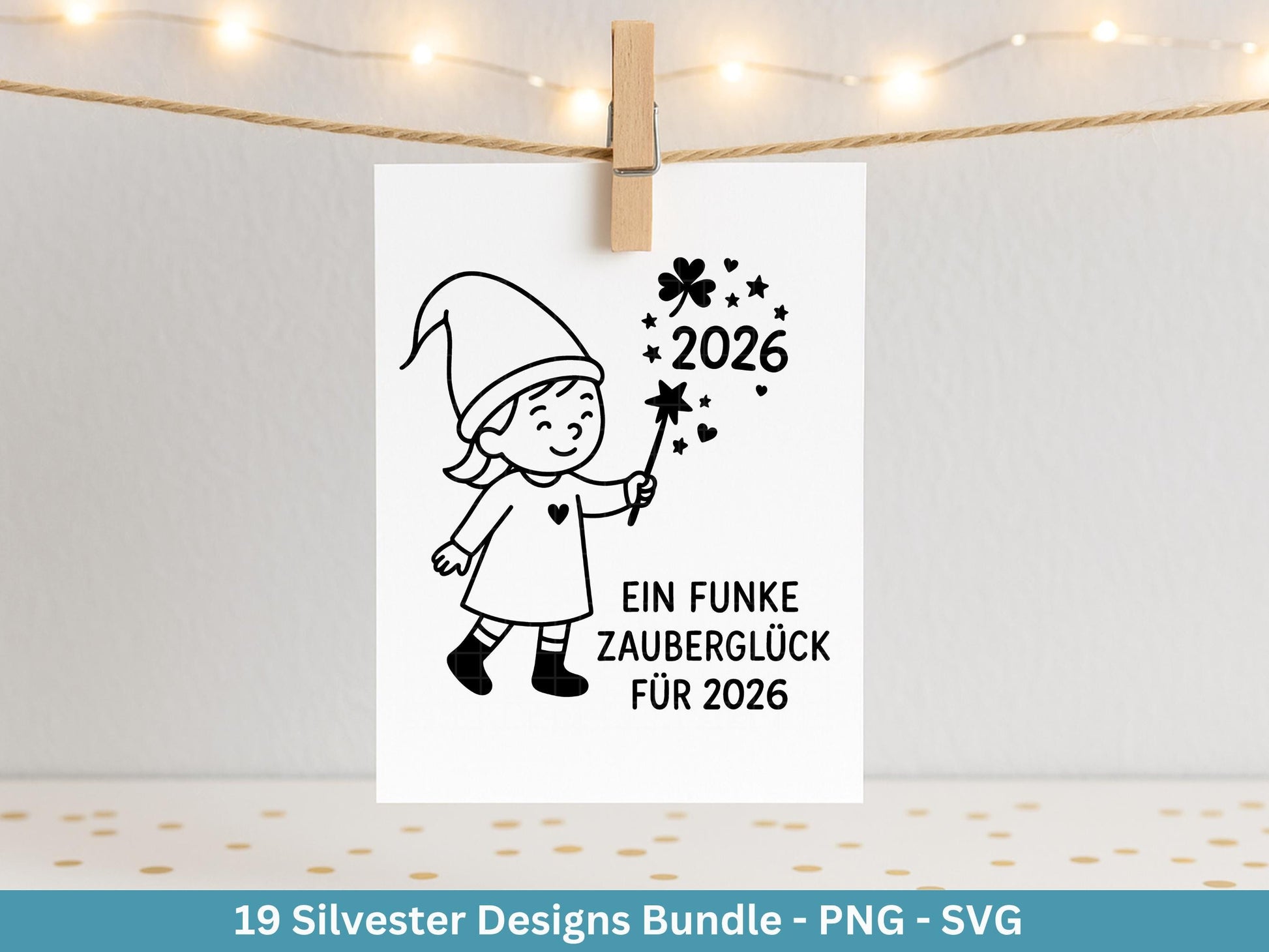 Silvester Plotterdatei - Deutsche Sprüche Svg - Weihnachten Svg - Frohes Neues Jahr 2026 - Silvester Laserdatei - Glücksschwein svg - Cricut