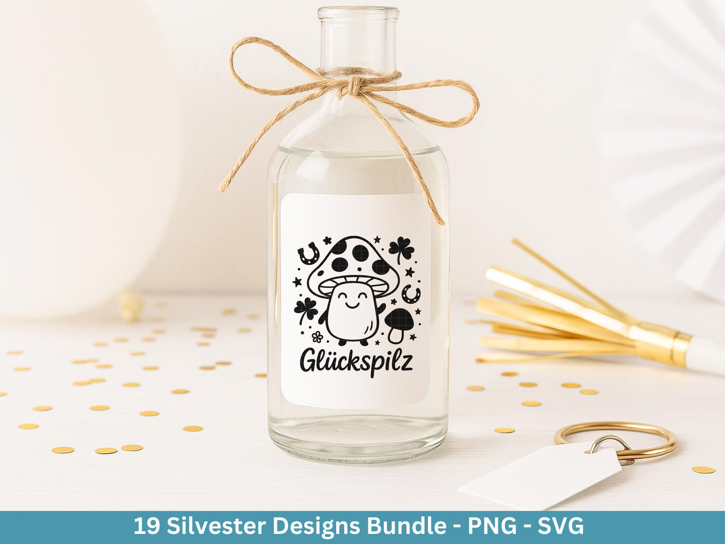 Silvester Plotterdatei - Deutsche Sprüche Svg - Weihnachten Svg - Frohes Neues Jahr 2026 - Silvester Laserdatei - Glücksschwein svg - Cricut