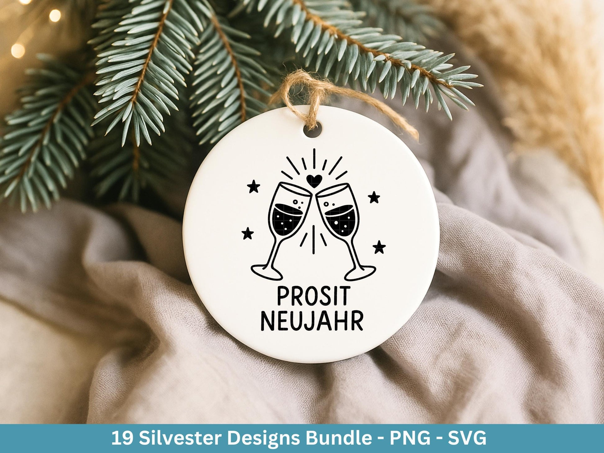 Silvester Plotterdatei - Deutsche Sprüche Svg - Weihnachten Svg - Frohes Neues Jahr 2026 - Silvester Laserdatei - Glücksschwein svg - Cricut