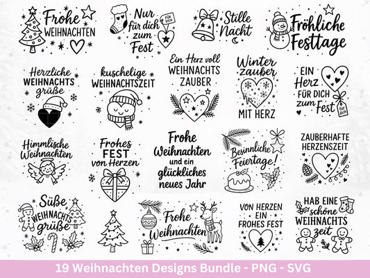 Plotterdatei Weihnachten – Deutsche Sprüche Schriftzüge – Winter Svg – Weihnachtshäuser Svg – Cricut -Frohes Fest - Geschenk Weihnachten Svg