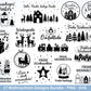 Plotterdatei Weihnachten – Deutsche Sprüche Schriftzüge – Winter Svg – Weihnachtshäuser Svg – Cricut -Frohes Fest - Geschenk Weihnachten Svg