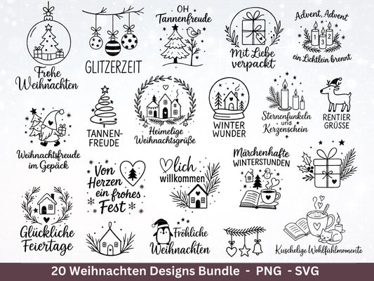 Plotterdatei Weihnachten Svg – Deutsche Schriftzüge Sprüche – Winter SVG – Wichtel Laserdatei Weihnachten – Cricut Silhouette Svg Datei Home