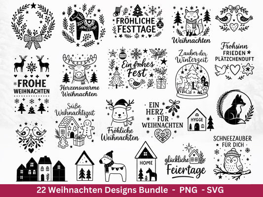 Plotterdatei Weihnachten Svg – Deutsche Schriftzüge Sprüche – Winter SVG – Laserdatei Weihnachten – Cricut Silhouette Svg Datei Home Deko
