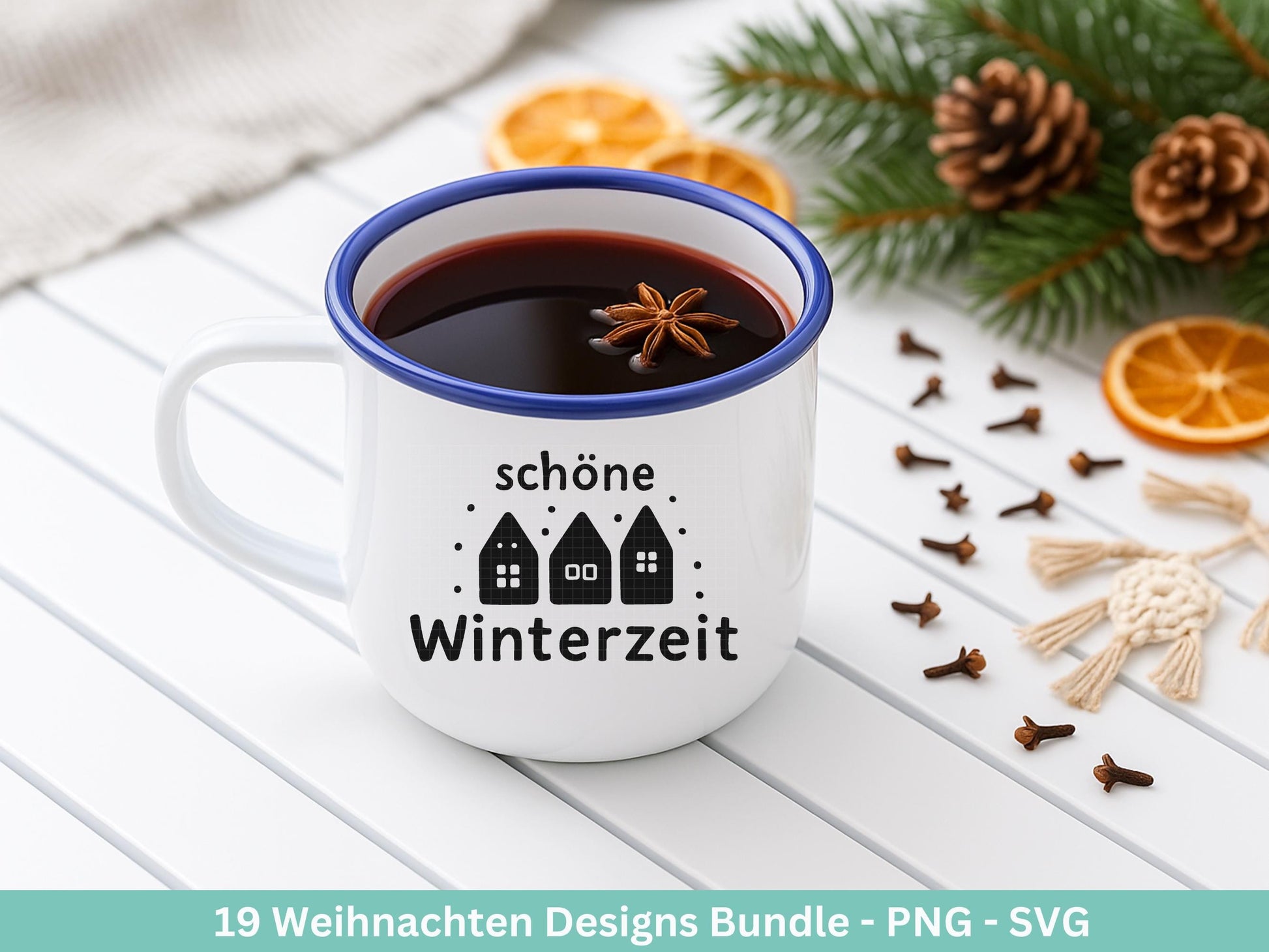 Plotterdatei Weihnachten – Deutsche Sprüche Schriftzüge – Winter Svg – Weihnachtshäuser Svg – Cricut Silhouette - Geschenk Weihnachten Deko