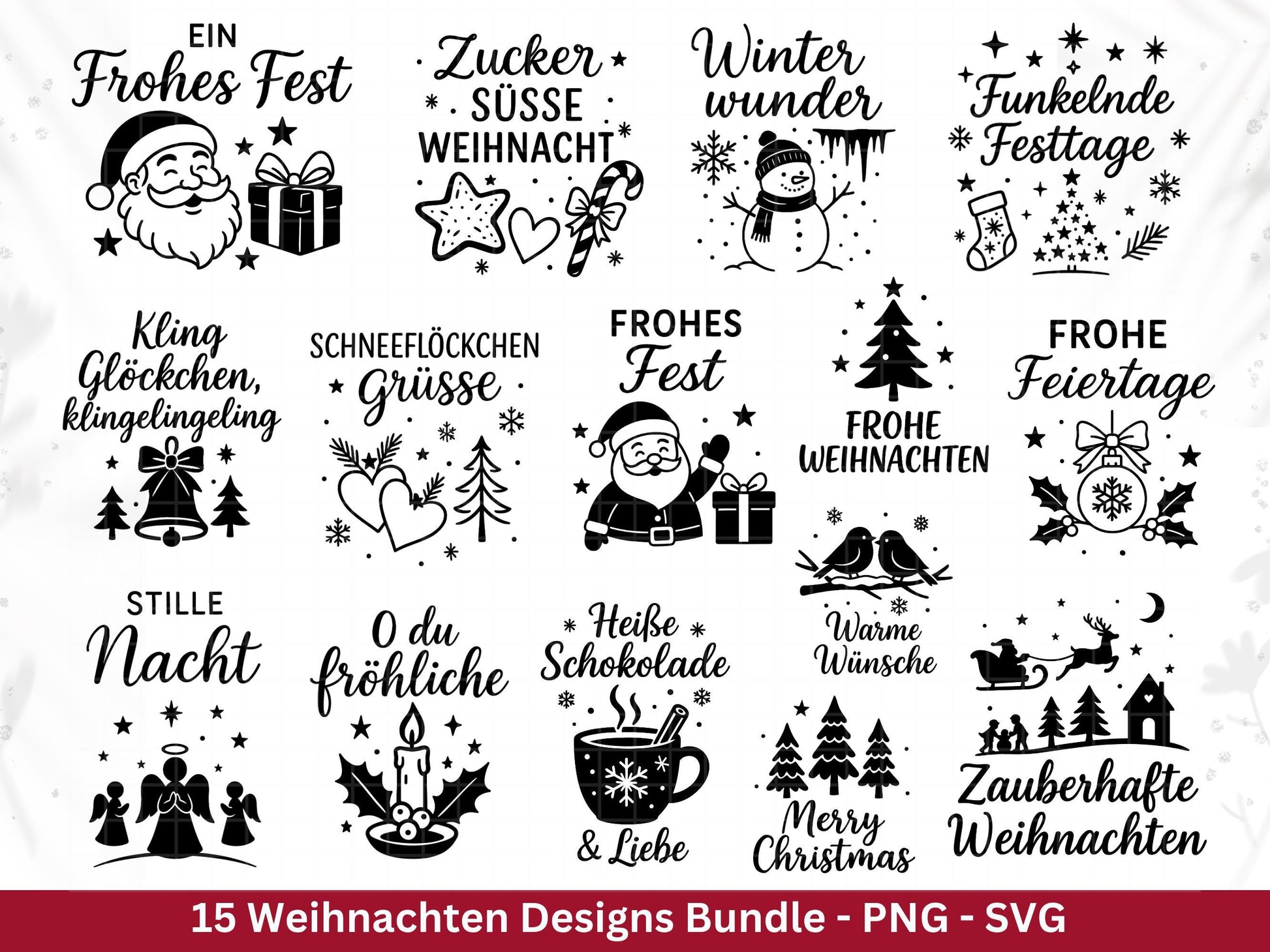 Plotterdatei Weihnachten Svg – Deutsche Schriftzüge Sprüche – Winter SVG – Wichtel Laserdatei Weihnachten – Cricut Silhouette Svg Datei Home