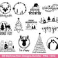 Plotterdatei Weihnachten Svg , Weihnachtshäuser Svg - Weihnachten Laserdatei - Home Svg - Cricut Svg - Weihnachten deutsch - Weihnachtsdeko