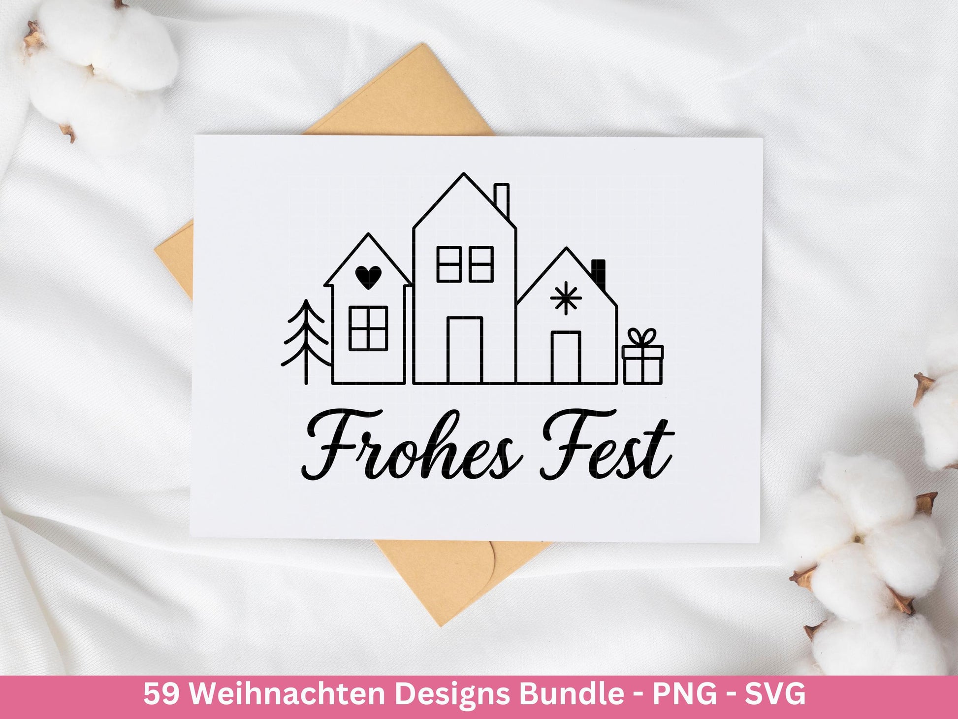 Plotterdatei Weihnachten Svg , Weihnachtshäuser Svg - Weihnachten Laserdatei - Home Svg - Cricut Svg - Weihnachten deutsch - Weihnachtsdeko