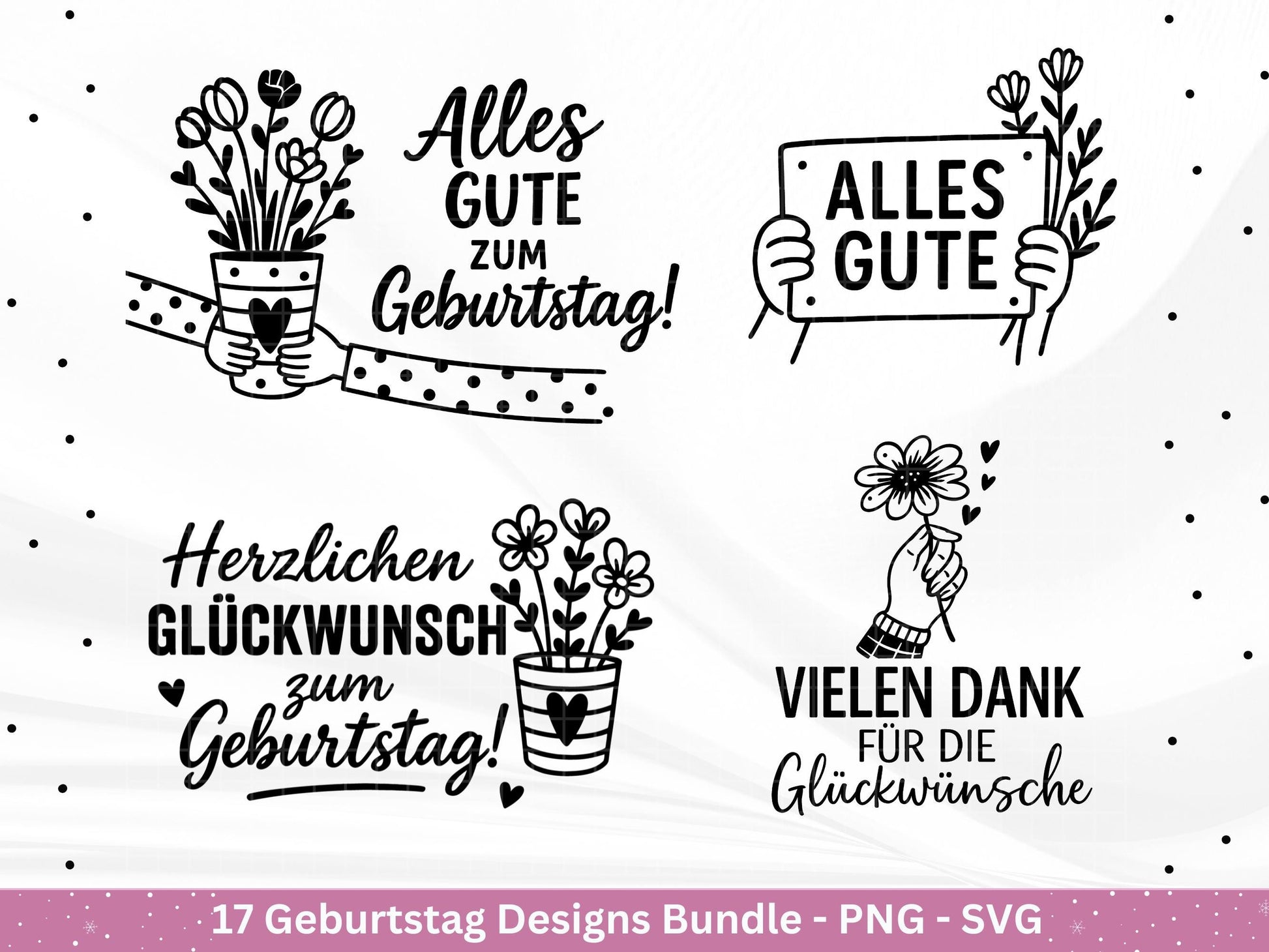 Plotterdatei Geburtstag - Geburtstagssprüche svg- Geburtstag svg- Cricut Svg Datei - Geburtstag Schriftzüge - Laserdatei Geschenkidee Png