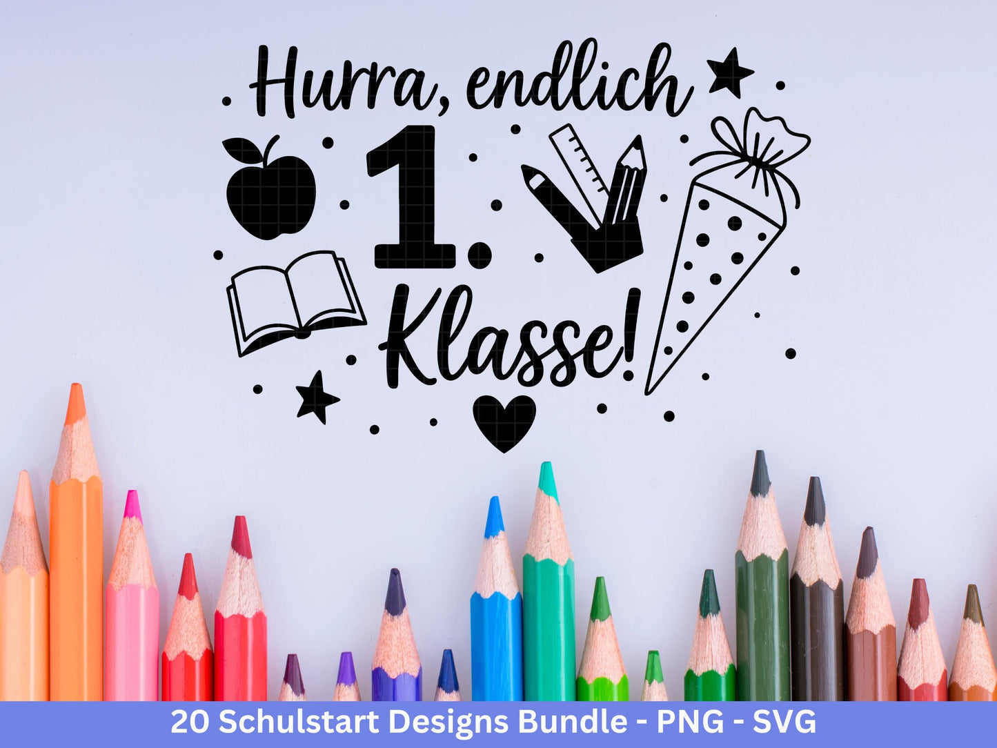Deutsche Plotterdatei Einschulung svg png - Schulstart svg - Schulanfang Sprüche - Cricut Silhouette - Einschulung Geschenk - Schule Svg