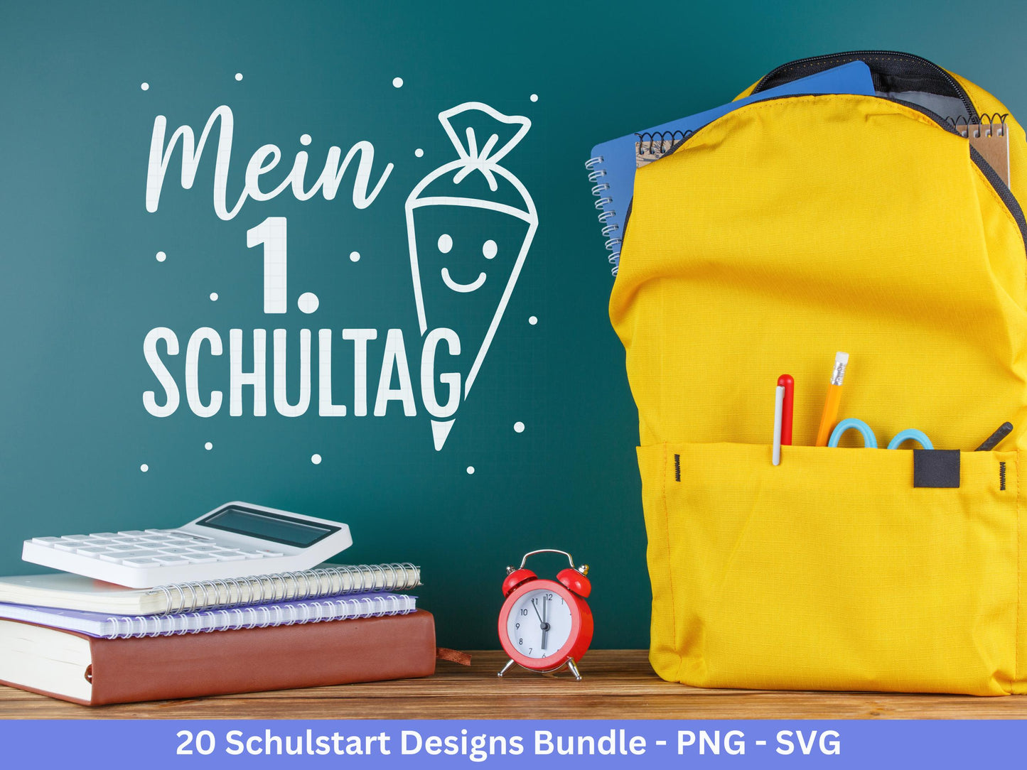 Deutsche Plotterdatei Einschulung svg png - Schulstart svg - Schulanfang Sprüche - Cricut Silhouette - Einschulung Geschenk - Schule Svg