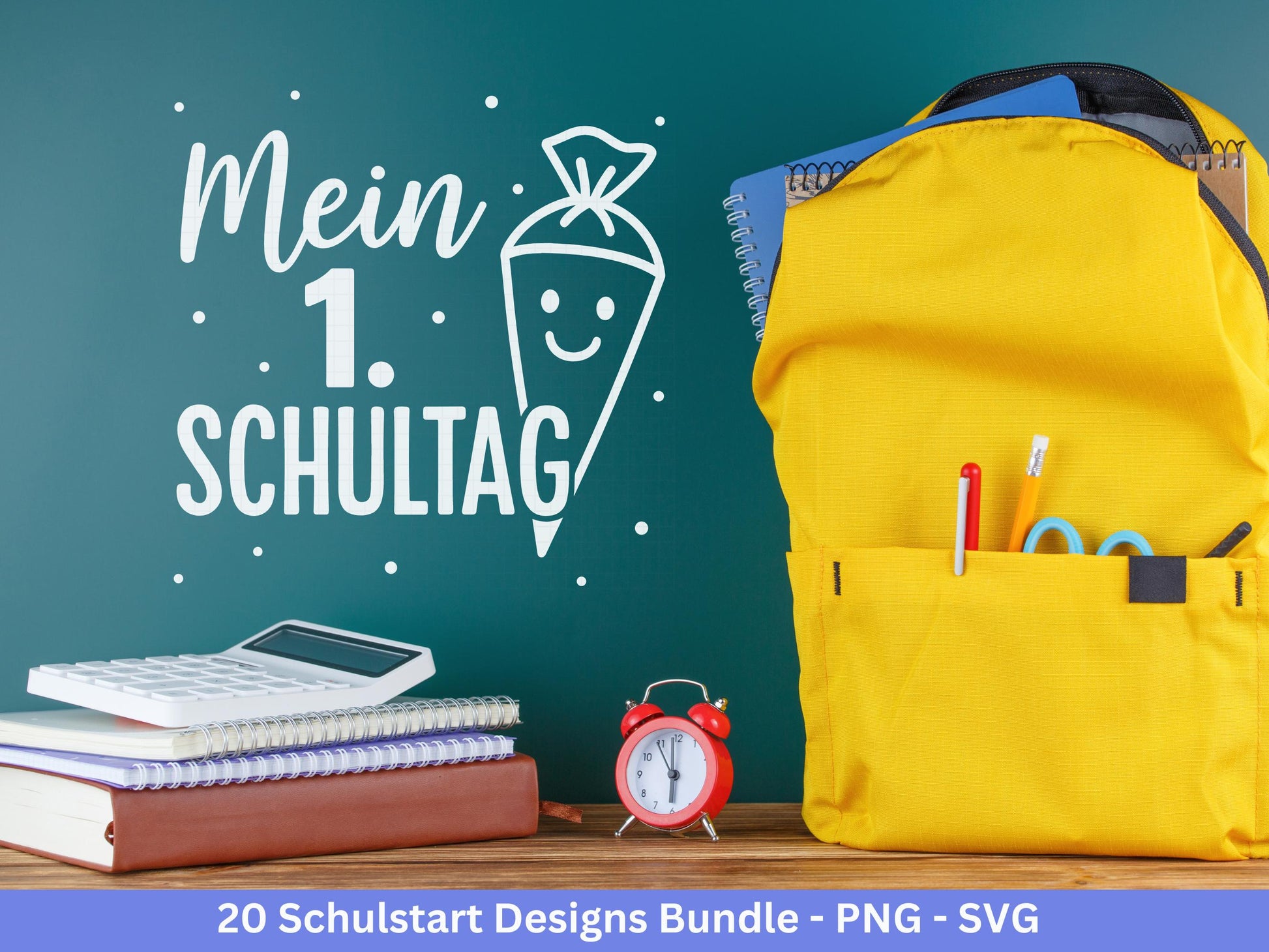 Deutsche Plotterdatei Einschulung svg png - Schulstart svg - Schulanfang Sprüche - Cricut Silhouette - Einschulung Geschenk - Schule Svg