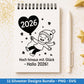 Silvester Plotterdatei - Deutsche Sprüche Svg - Weihnachten Svg - Frohes Neues Jahr 2026 - Silvester Laserdatei - Glücksschwein svg - Glück