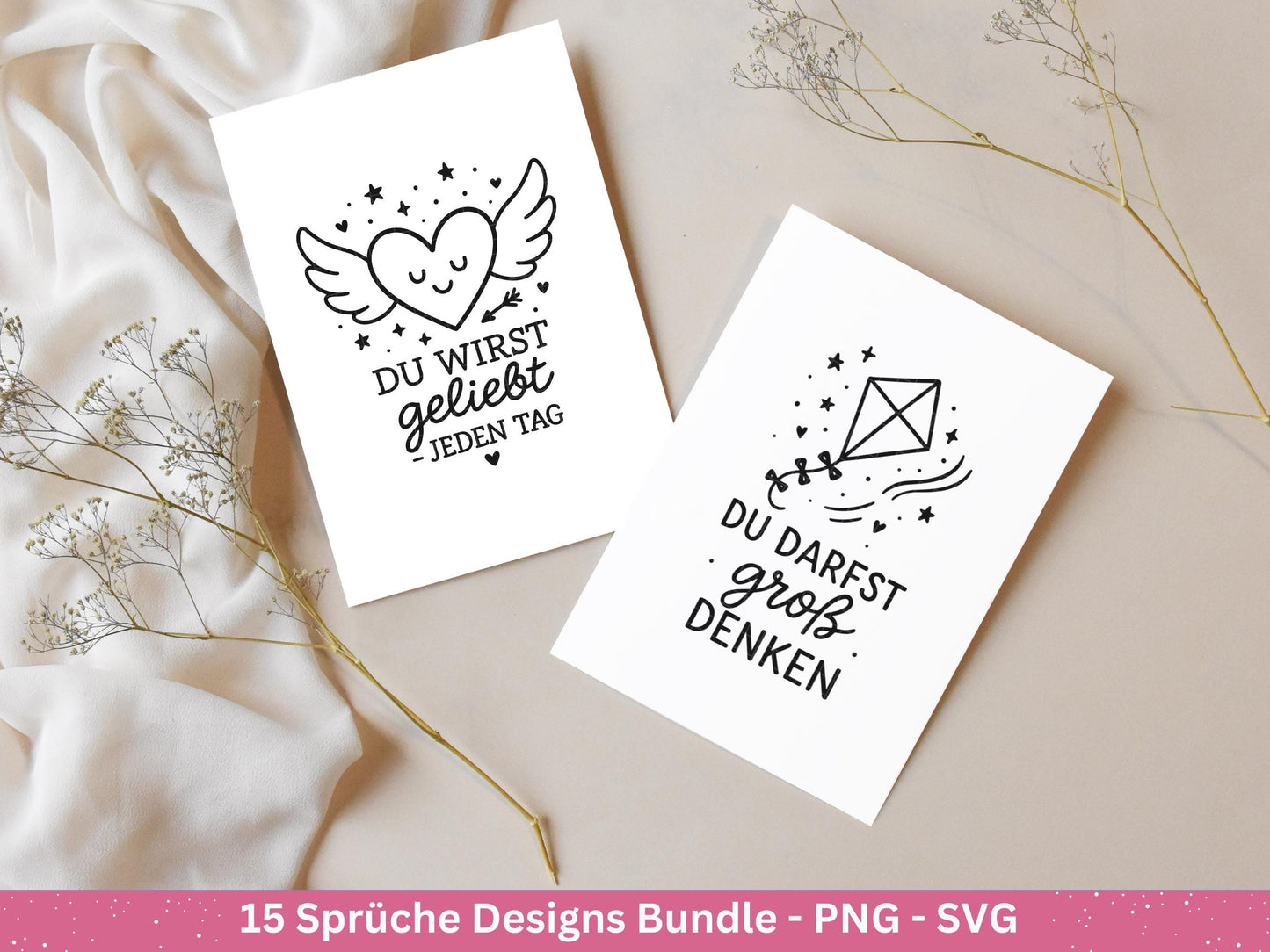 Deutsche Sprüche Plotterdatei - Positive Sprüche Svg - Laserdatei Sprüche - Inspirierende Zitate - Laserdatei Sprüche - Geschenk Freundin