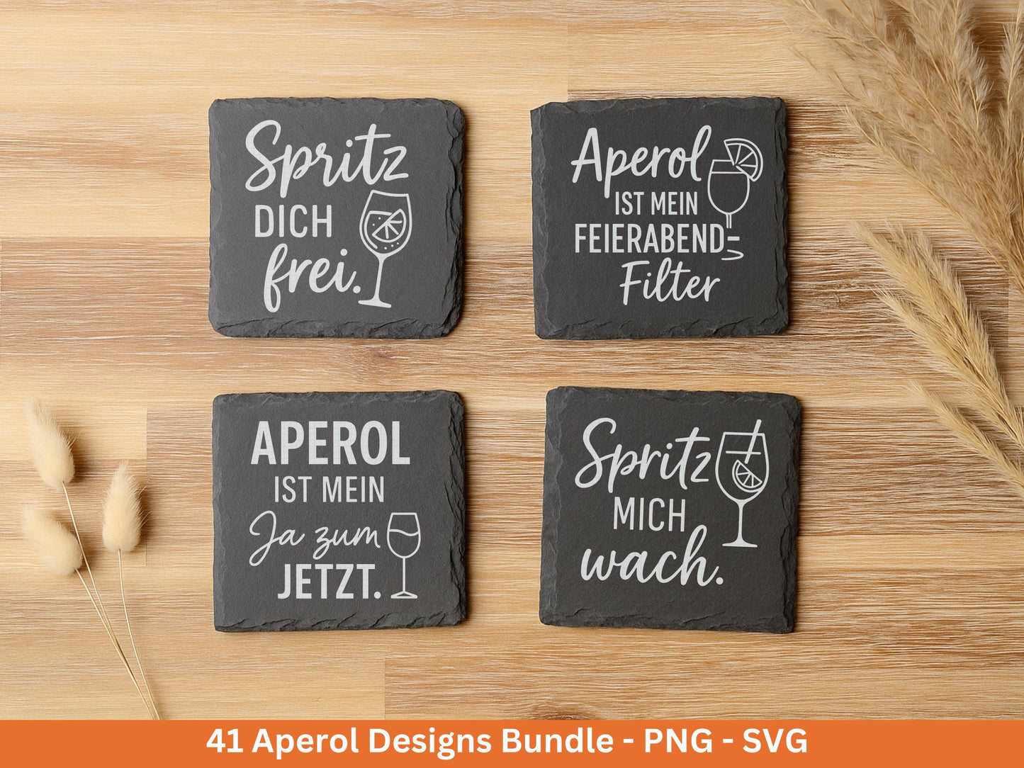 XXL Plotterdatei Aperol Bundle - Aperol Spritztour svg - Cricut Silhouette - Aperol Svg Datei - Alkohol Svg -Untersetzer Sprüche Laserdatei