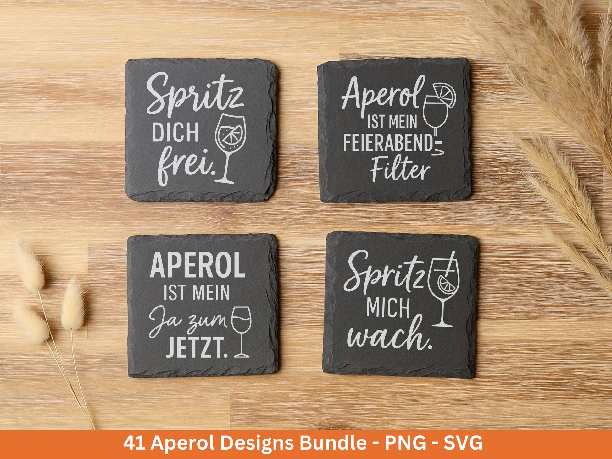 XXL Plotterdatei Aperol Bundle - Aperol Spritztour svg - Cricut Silhouette - Aperol Svg Datei - Alkohol Svg -Untersetzer Sprüche Laserdatei