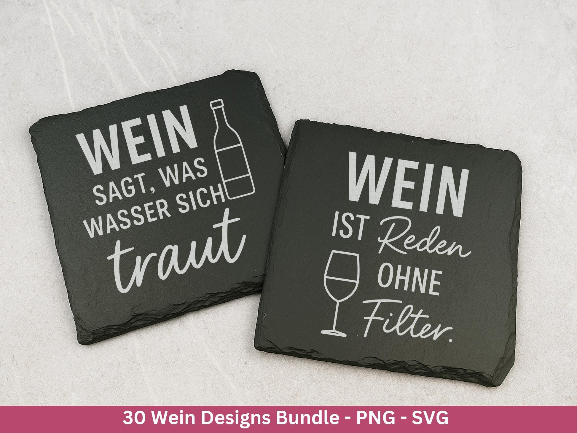 Deutsche Plotterdatei Wein Sprüche Bundle - Wein svg - Wein Sprüche Svg - Cricut Svg - Wine o clock - Alkohol svg - Untersetzer Sprüche