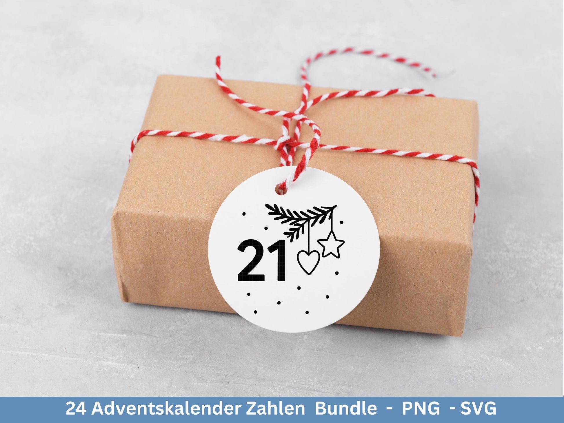 Plotterdatei Adventskalenderzahlen Svg - Adventskalender Svg - Plotterdatei Adventskalender - Plotterdatei Weihnachten - Weihnachtskalender
