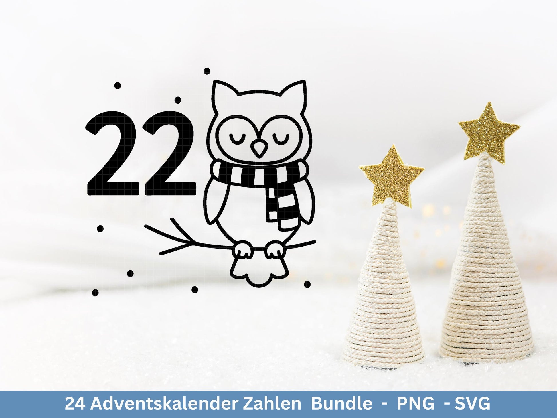 Plotterdatei Adventskalenderzahlen Svg - Adventskalender Svg - Plotterdatei Adventskalender - Plotterdatei Weihnachten - Weihnachtskalender