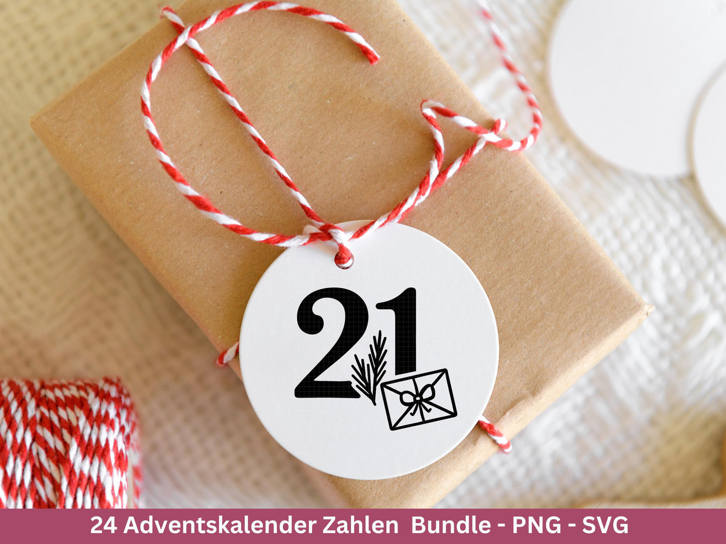 Plotterdatei Adventskalenderzahlen Svg - Adventskalender Svg - Plotterdatei Adventskalender - Plotterdatei Weihnachten - Weihnachtskalender