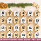 Plotterdatei Adventskalenderzahlen Svg - Adventskalender Svg - Plotterdatei Adventskalender - Plotterdatei Weihnachten - Weihnachtskalender