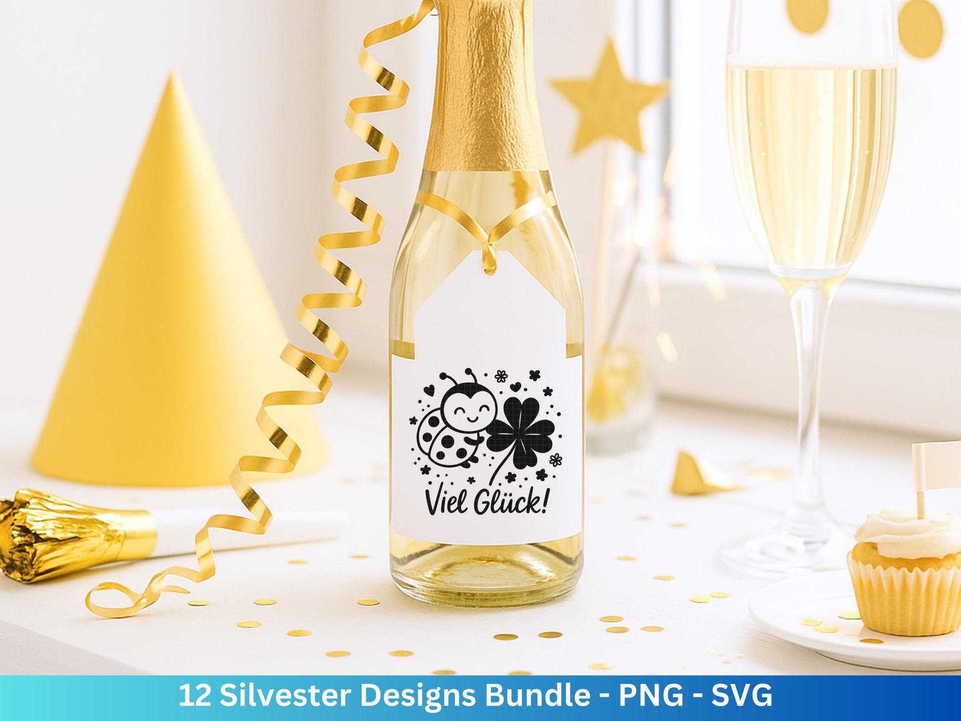 Silvester Plotterdatei - Deutsche Sprüche Svg - Weihnachten Svg - Frohes Neues Jahr 2026 - Silvester Laserdatei - Glücksschwein svg - Glück