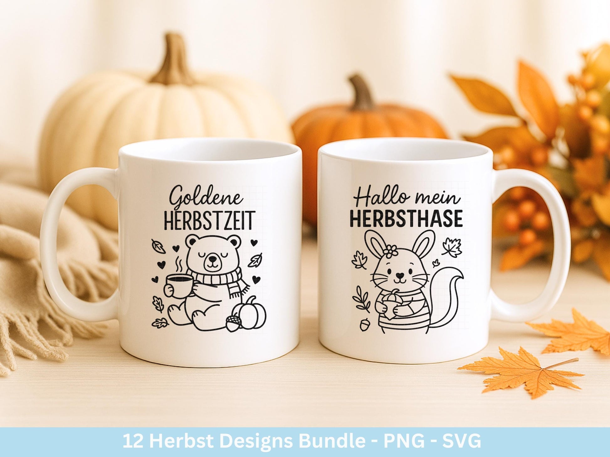 Plotterdatei Herbst - Herbst svg - Hallo Herbst - Herbstzauber svg - Laserdatei Herbst - Kürbis svg - Igel svg - Pilz svg - Herbst Sprüche
